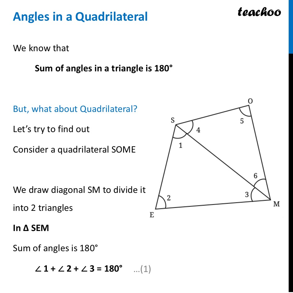 [Quadrilaterals] Angles in a Quadrilateral - Chapter 4 Ganita Prakash - Angles in a Quadrilateral