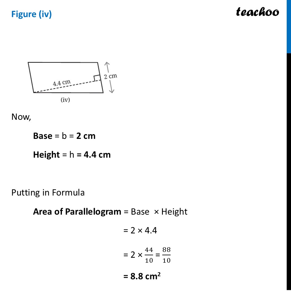 part 5 - Question 2 - Figure it out (Page 162-164) - Area of Parallelogram - Chapter 7 Class 8 - Area (Ganita Prakash II) - Class 8 (Ganita Prakash - 1, 2 & Old NCERT)