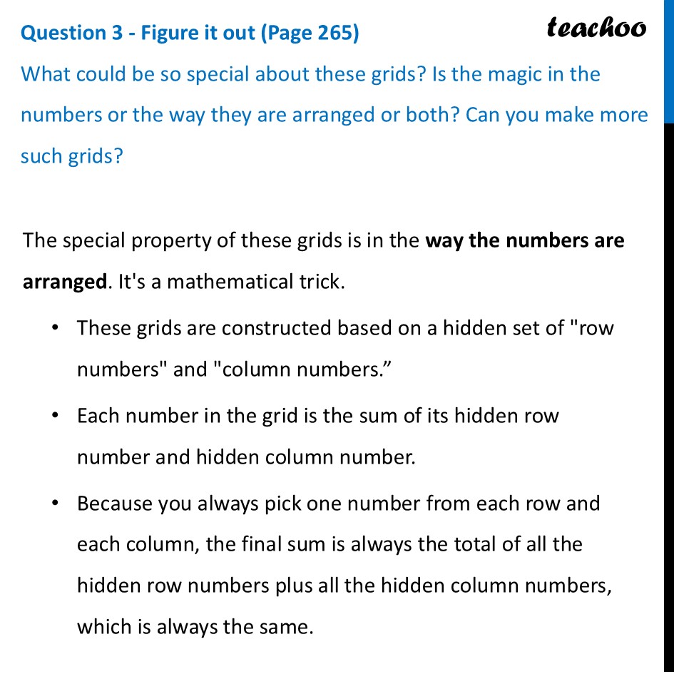 What could be so special about these grids? Is the magic in the number - Amazing Grid