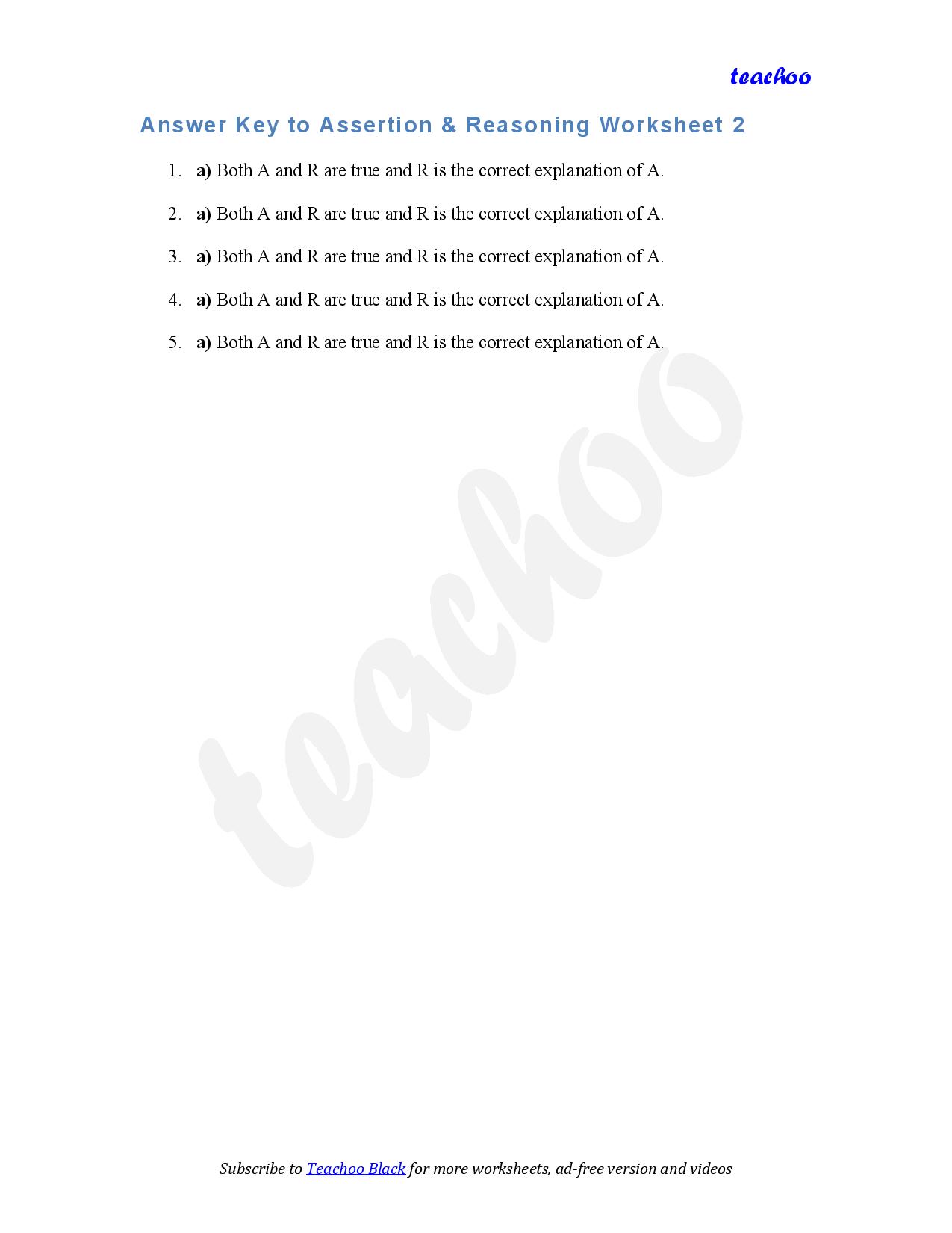 part 3 - Assertion Reasoning - Worksheet 2 - Teachoo Questions - Assertion Reasoning - Serial order wise - Chapter 5 Class 12 Continuity and Differentiability