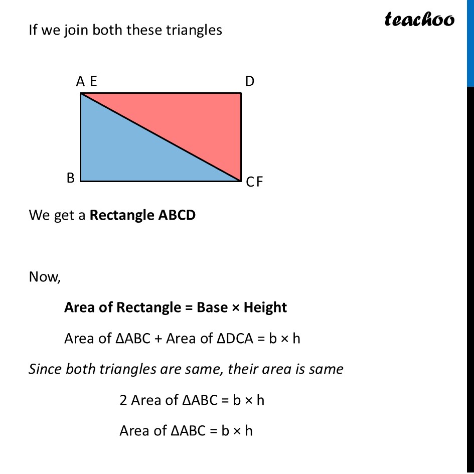 part 2 - Area of a Triangle - Area of a Triangle - Chapter 6 Class 9 - Measuring Space: Perimeter and Area (Ganita Manjar - Class 9