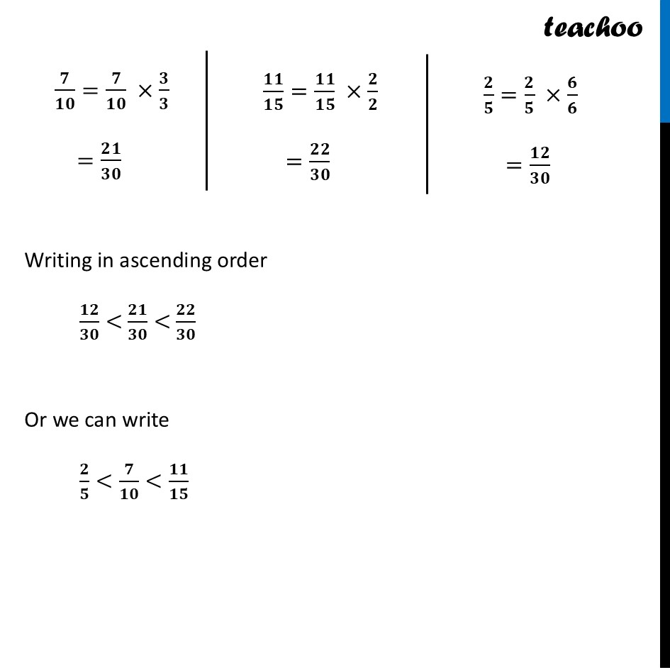 part 2 - Question 2 (a) - Page 174 - Comparing Fractions - Chapter 7 Class 6 - Fractions (Ganita Prakash) - Class 6 (Ganita Prakash & Old NCERT)