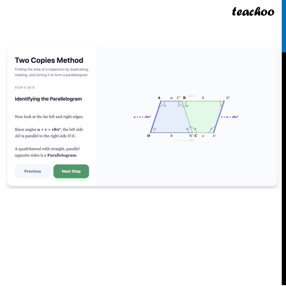 part 4 - Finding the Area Using Two Copies of the Trapezium - Area of Trapezium - Chapter 7 Class 8 - Area (Ganita Prakash II) - Class 8 (Ganita Prakash - 1, 2 & Old NCERT)