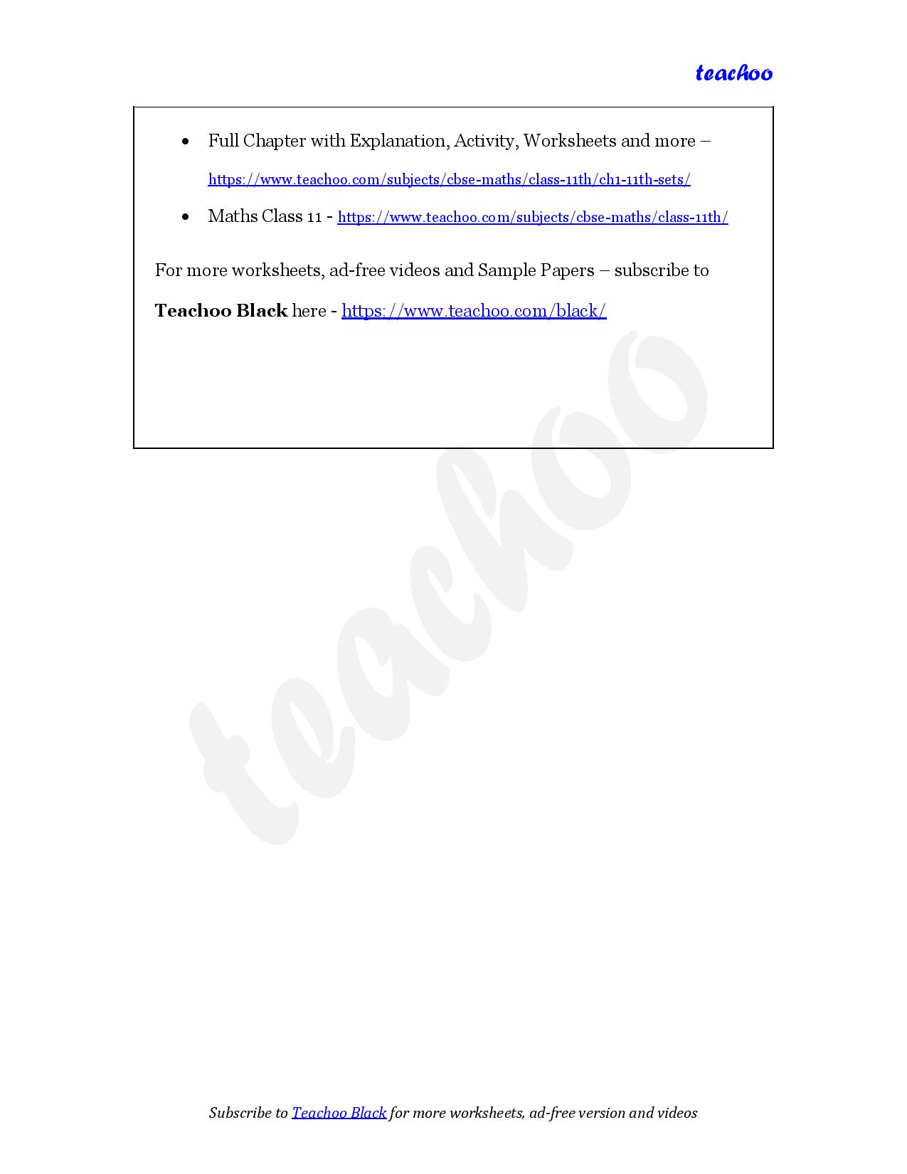 part 5 - MCQ - Worksheet 2 - Teachoo Questions - MCQs - Serial order wise - Chapter 1 Class 11 Sets
