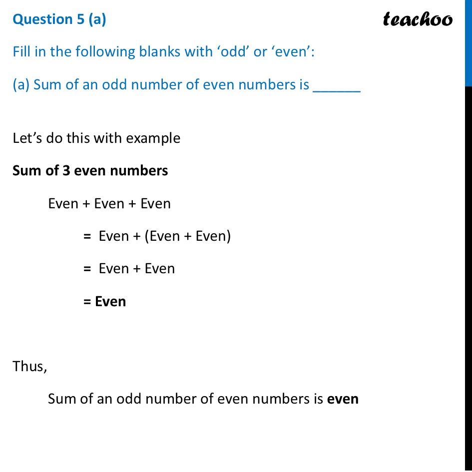 [Ganita Prakash] Fill in the following blanks with ‘odd’ or ‘even' - Figure it out - Page 143, 144