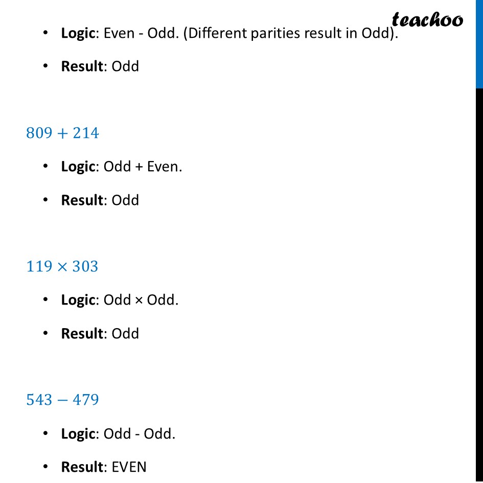 part 4 - Parity of Arithmetic Expressions - Parity of Arithmetic & Algebraic Expressions - Chapter 5 Class 8 - Number Play (Ganita Prakash) - Class 8 (Ganita Prakash - 1, 2 & Old NCERT)