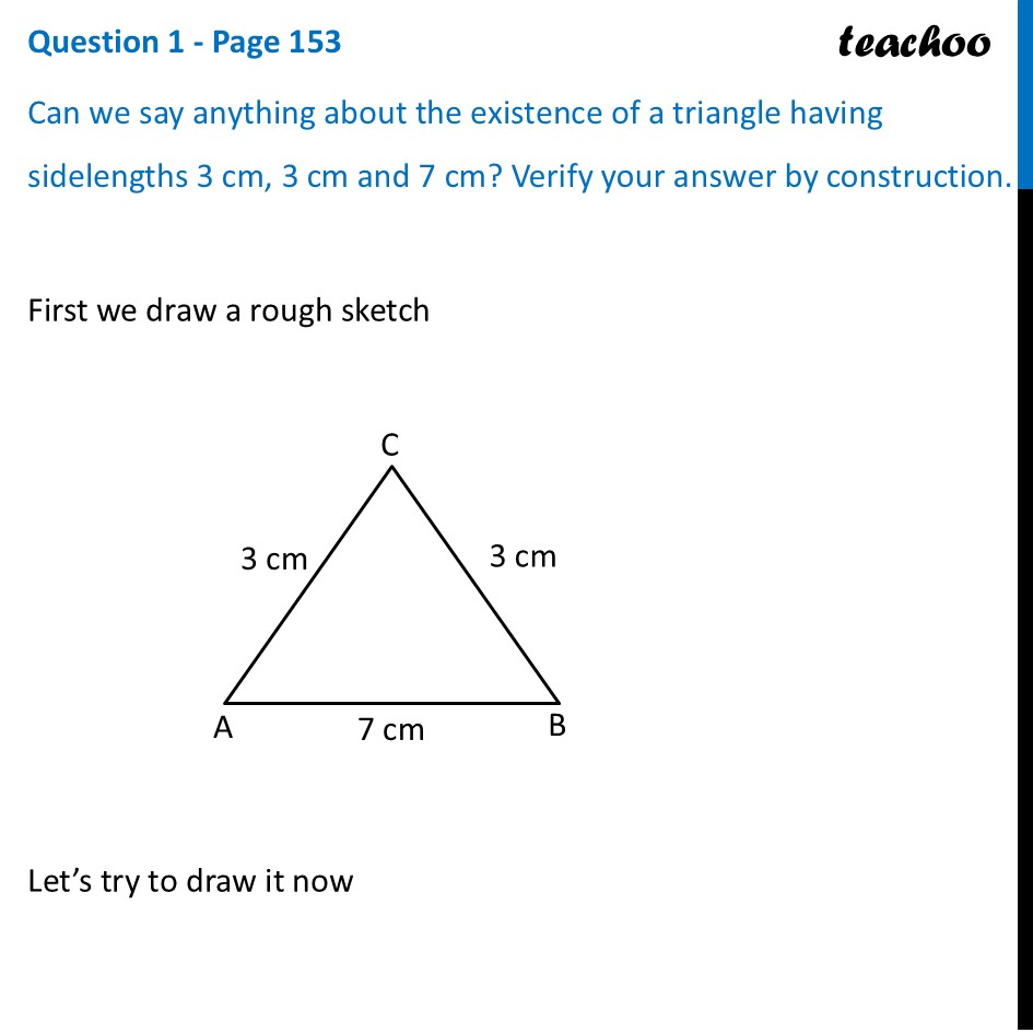 Check and Verify Triangle Existence with Sides 3 cm, 3 cm, 7 cm - Are Triangles Possible for any Lengths?