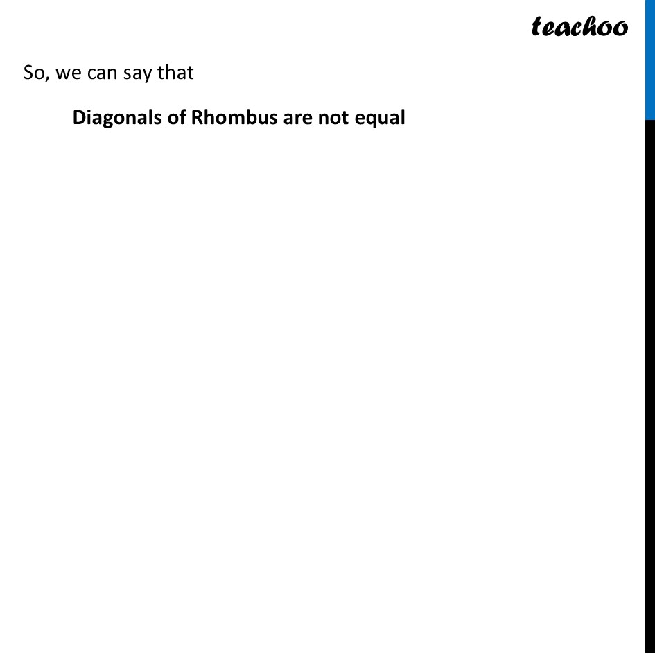 part 2 - Are the diagonals of a Rhombus equal? - Rhombus - Chapter 4 Class 8 - Quadrilaterals (Ganita Prakash) - Class 8 (Ganita Prakash & Old NCERT)