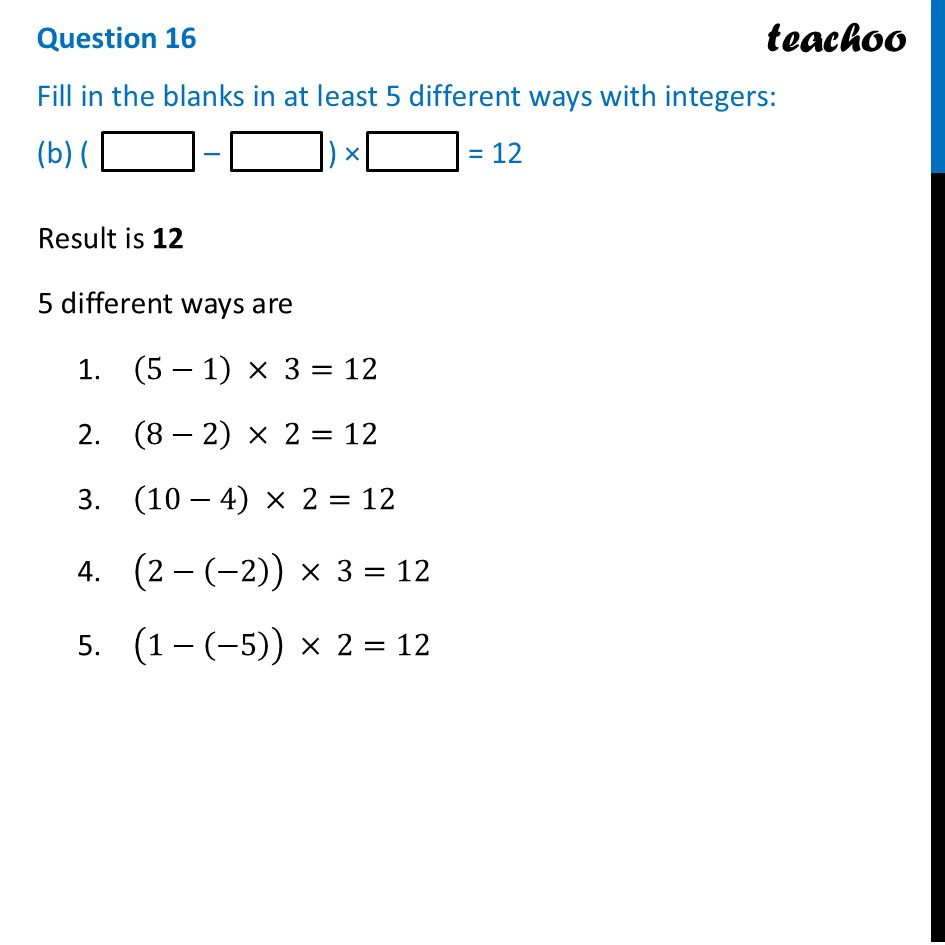 part 2 - Question 16 - Figure it out - Page 42, 43, 44 - Chapter 2 Class 7 - Operations with Integers (Ganita Prakash II) - Class 7 (Ganita Prakash 1, 2 & old NCERT)