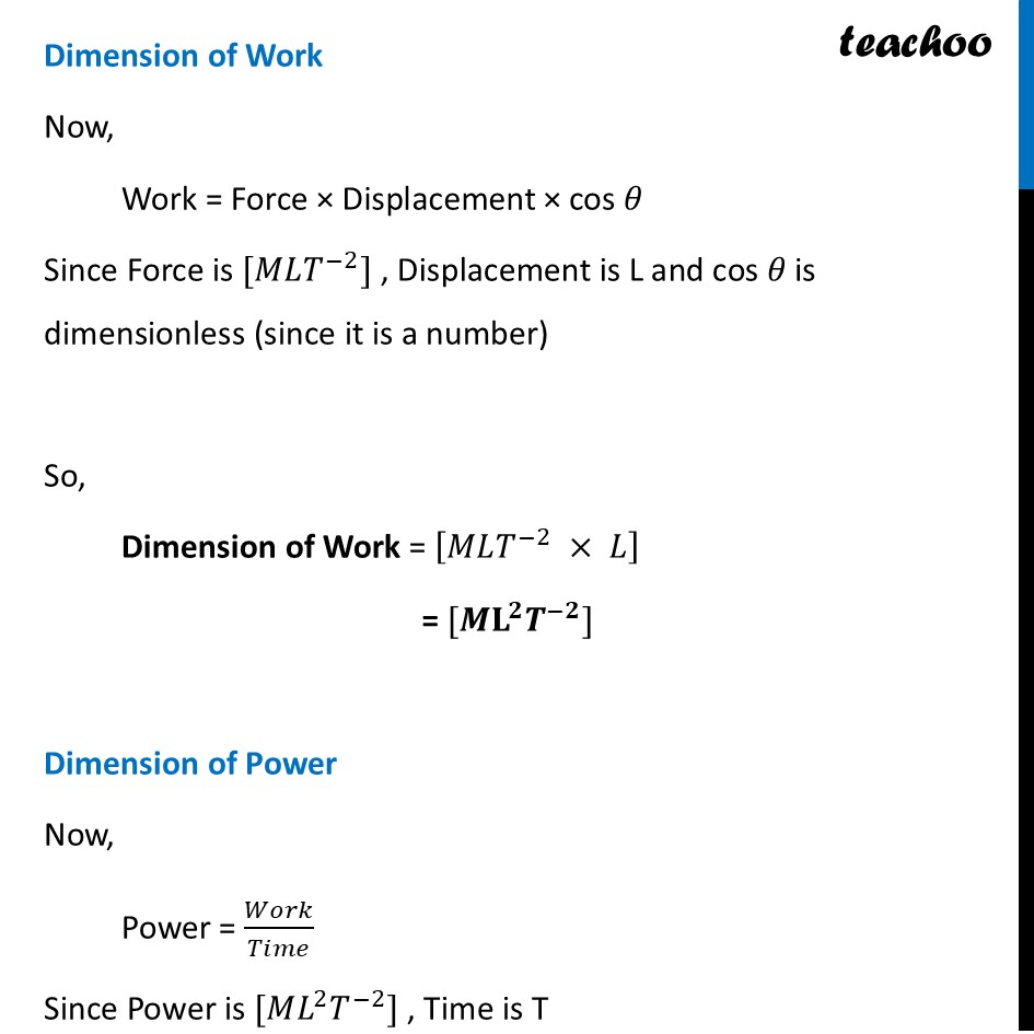 part 10 - Dimensions of Physical Quantities - Concepts - Chapter 1 - Units and Measurement - Physics Class 11
