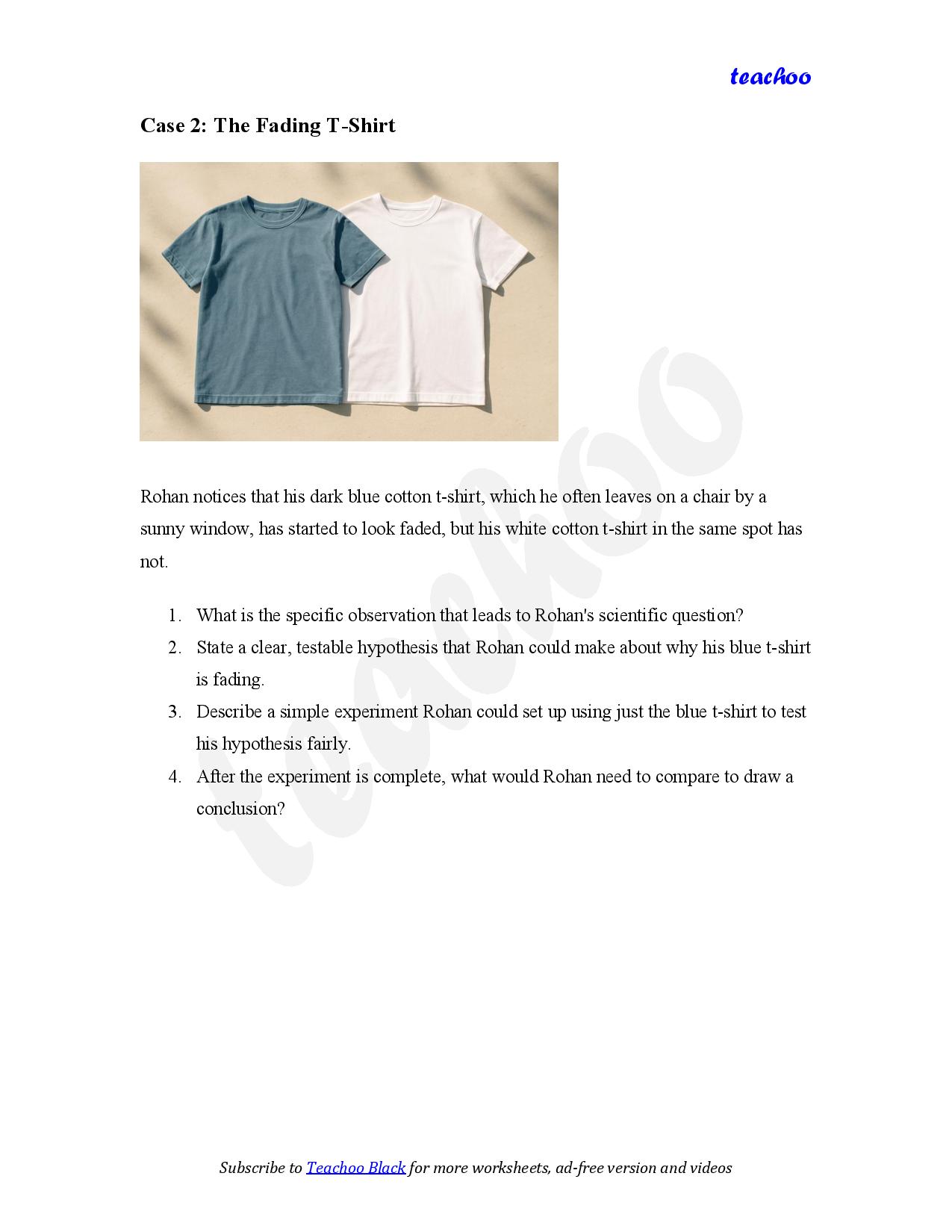 part 3 - Case Based Questions - Worksheet 2 - Teachoo Questions - Case Based - Chapter 1 Class 6 - The Wonderful World of Science (Curiosity) - Class 6