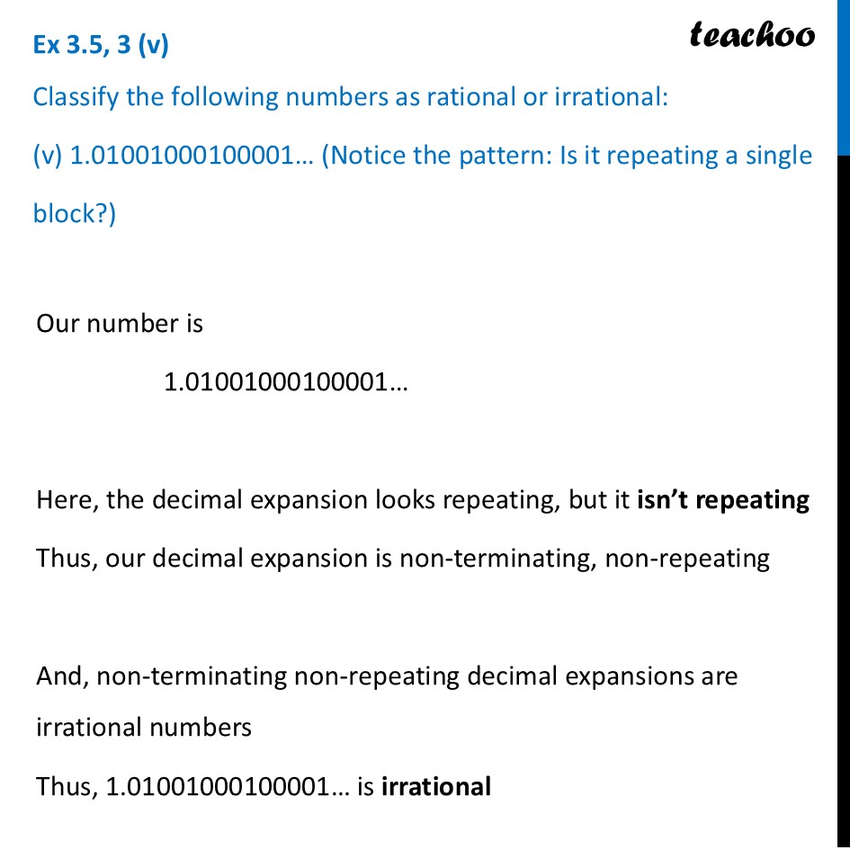 part 5 - Ex 3.5, 3 - Exercise Set 3.5 - Chapter 3 Class 9 - The World of Numbers (Ganita Manjari I) - Class 9