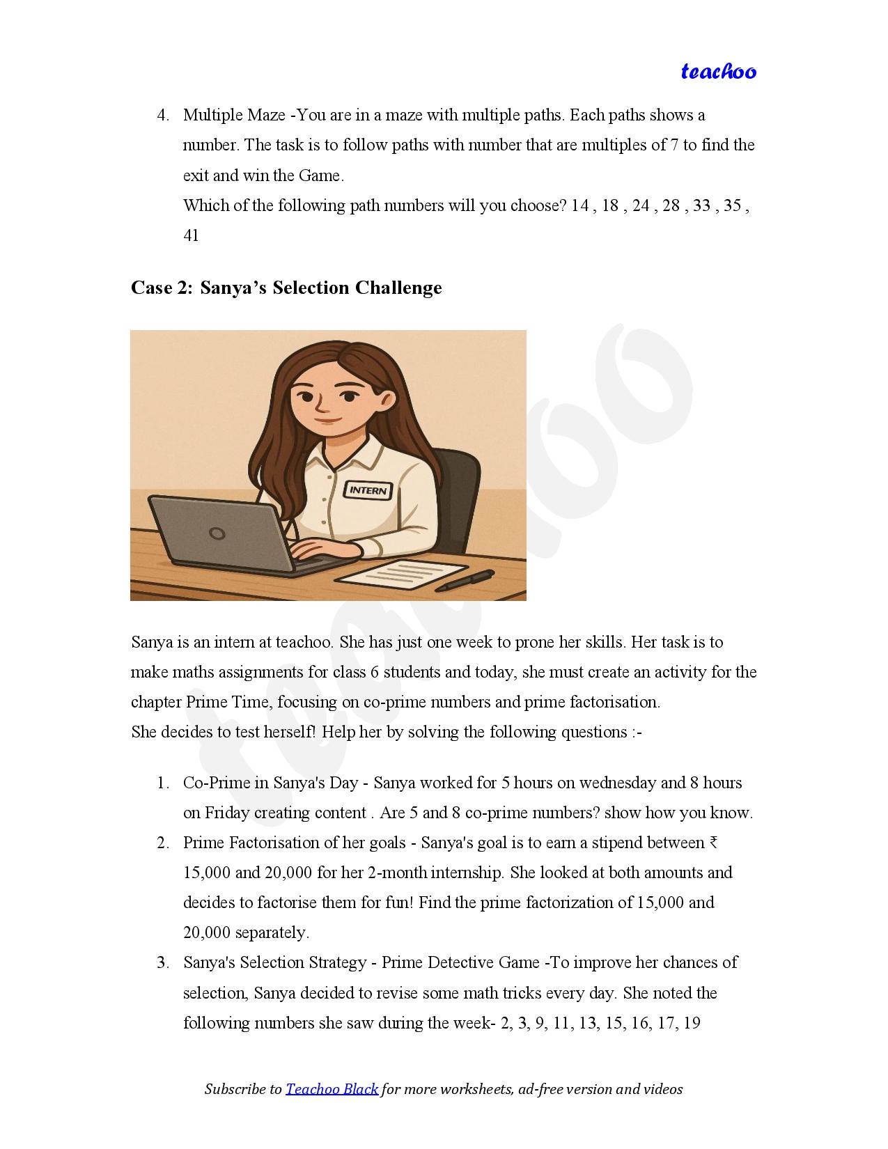 part 3 - Case Based Questions - Worksheet 1 - Teachoo Questions - Case Based - Chapter 5 Class 6 - Prime Time (Ganita Prakash) - Class 6 (Ganita Prakash & Old NCERT)