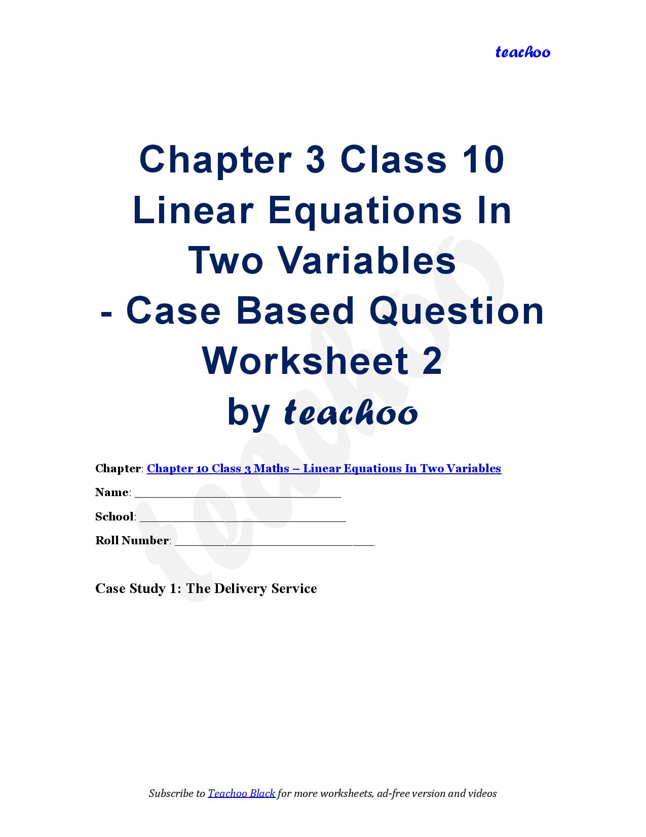 Download PDF &ndash; Class 10 Case Based Questions Assignment (with answer) - Teachoo Questions - Case Based
