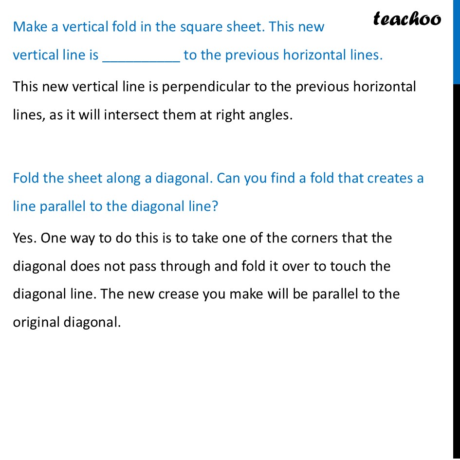 part 4 - Parallel and Perpendicular lines in Paper Folding - Parallel and Perpendicular lines in Paper Folding - Chapter 5 Class 7 - Parallel and Intersecting Lines (Ganita Prakash) - Class 7 (Ganita Prakash & Old NCERT)