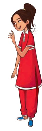 Illustration of a girl thinking