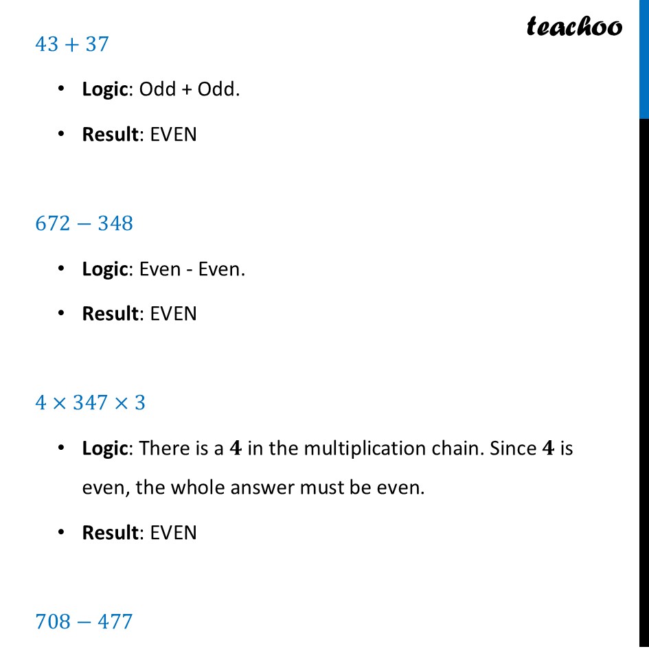 part 3 - Parity of Arithmetic Expressions - Parity of Arithmetic & Algebraic Expressions - Chapter 5 Class 8 - Number Play (Ganita Prakash) - Class 8 (Ganita Prakash - 1, 2 & Old NCERT)