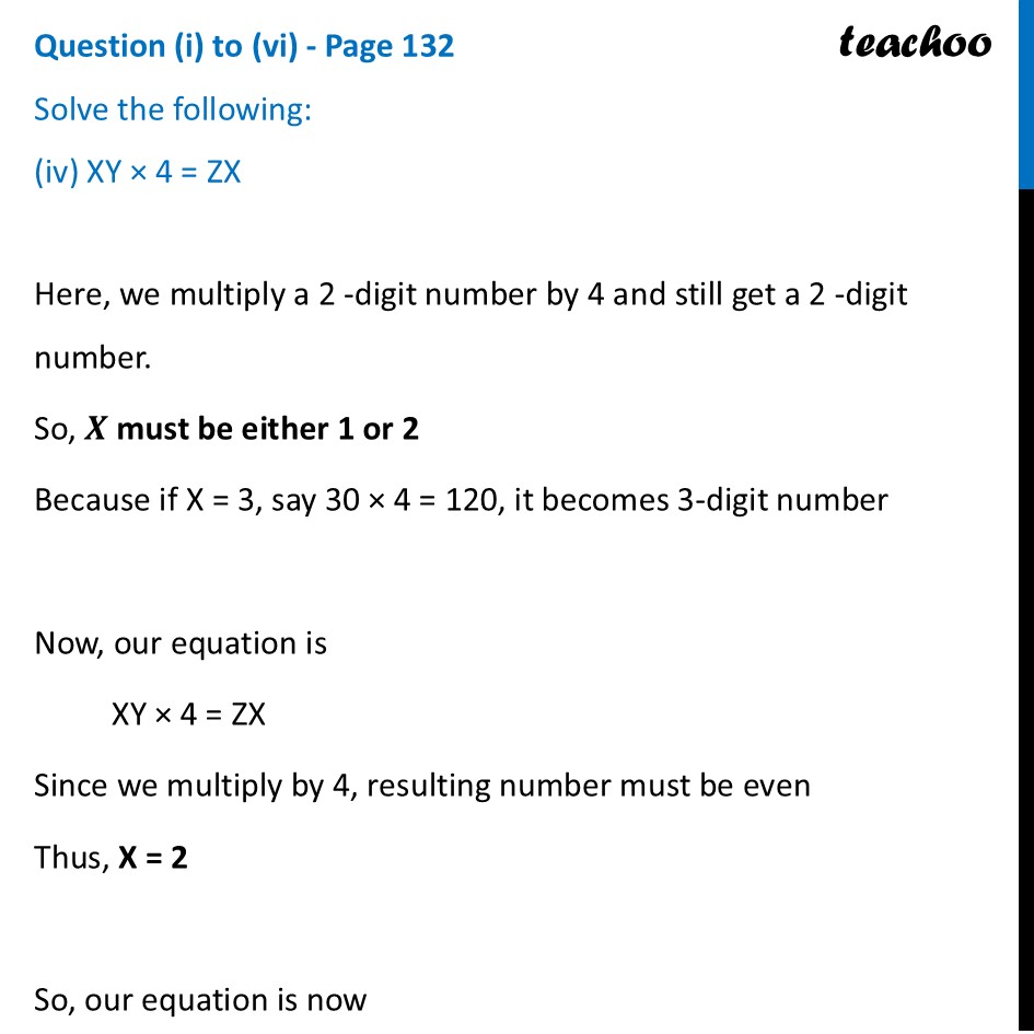 part 9 - Question (i) to (vi) - Page 132 (Solve the following) - Digits in Disguise - Chapter 5 Class 8 - Number Play (Ganita Prakash) - Class 8 (Ganita Prakash - 1, 2 & Old NCERT)