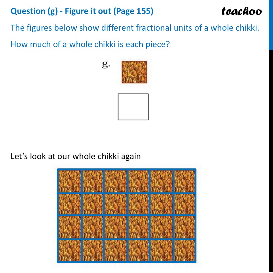 part 13 - Question (a) to (h) - Figure it out (Page 155) - Fractional Units as Parts of a Whole - Chapter 7 Class 6 - Fractions (Ganita Prakash) - Class 6 (Ganita Prakash & Old NCERT)