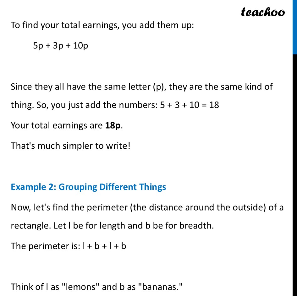 part 2 - Simplification of Algebraic Expressions - Simplification of Algebraic Expressions - Chapter 4 Class 7 - Expressions using Letter-Numbers (Ganita Prakash) - Class 7 (Ganita Prakash & Old NCERT)