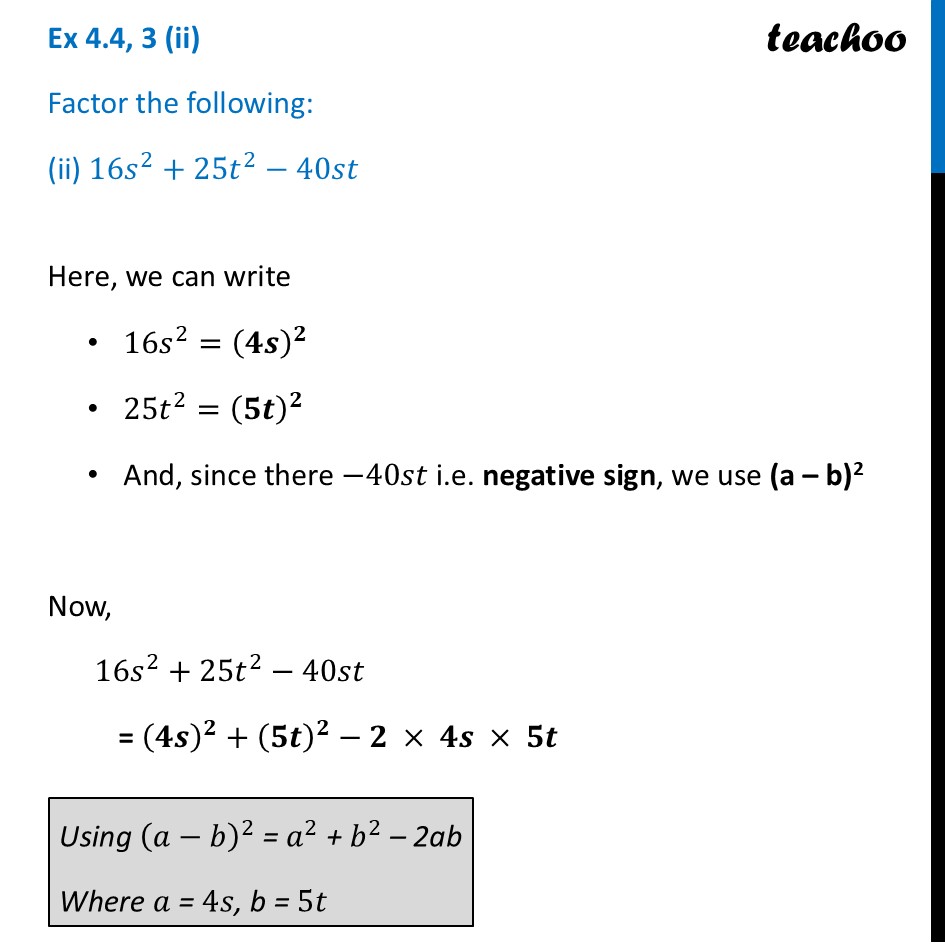 part 3 - Ex 4.4, 3 - Exercise Set 4.4 - Chapter 4 Class 9 - Exploring Algebraic Identities (Ganita Manjari I) - Class 9