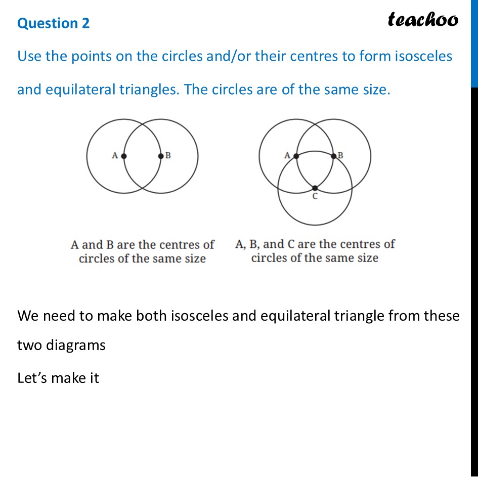 Use Points on Equal Circles to Form Isosceles and Equilateral Triangle - Figure it out - Page 150, 151