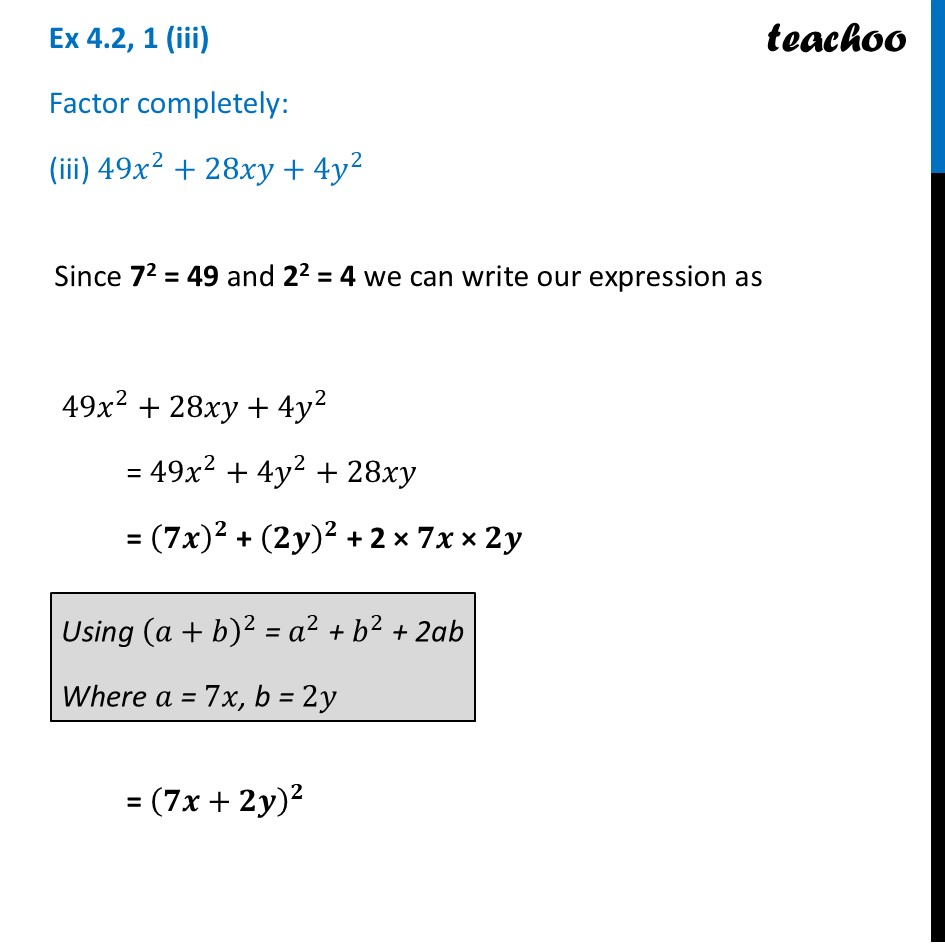 part 3 - Ex 4.2, 1 - Exercise Set 4.2 - Chapter 4 Class 9 - Exploring Algebraic Identities (Ganita Manjari I) - Class 9