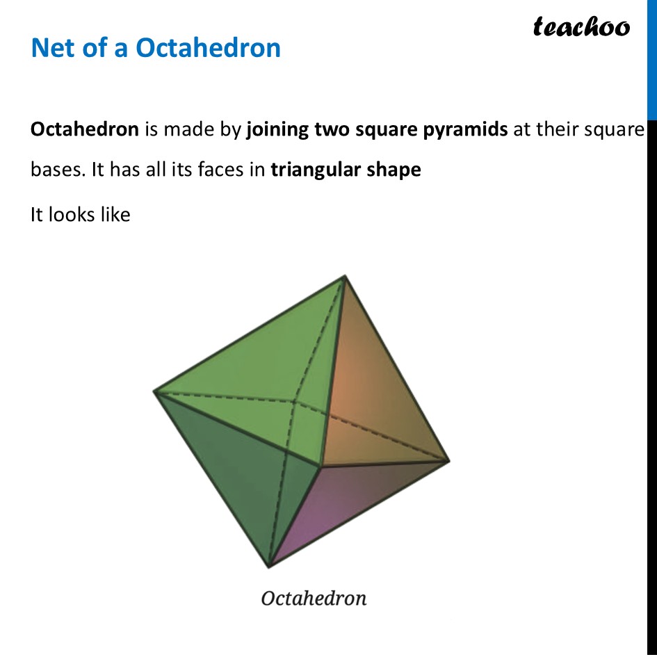 Net of a Octahedron - with Diagram - Teachoo Maths Class 8 - Net of other Figures