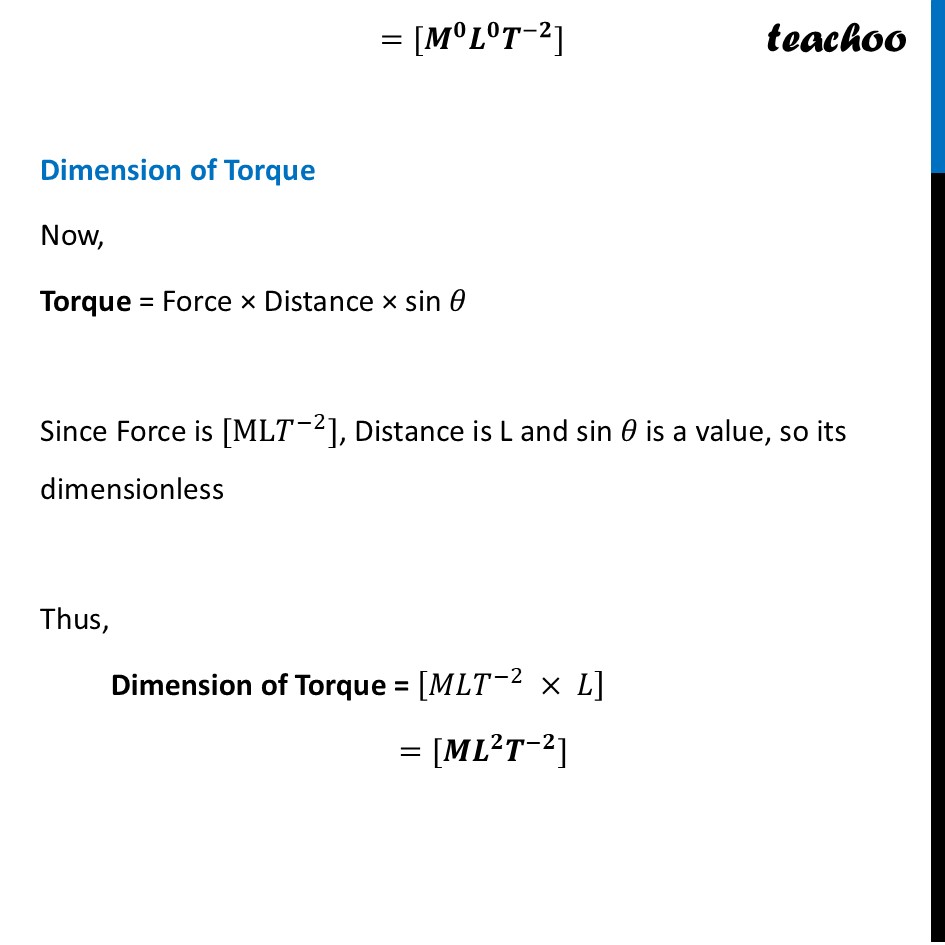 part 16 - Dimensions of Physical Quantities - Concepts - Chapter 1 - Units and Measurement - Physics Class 11