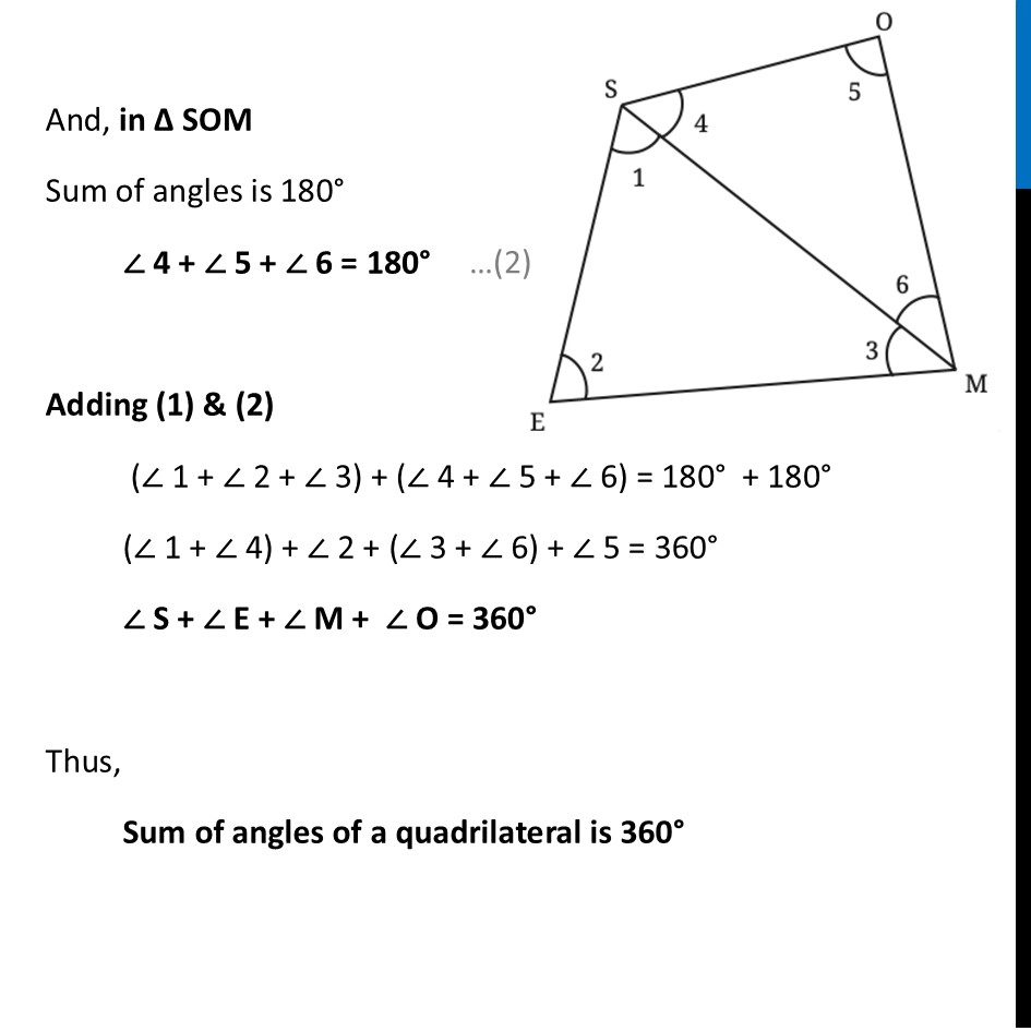 part 2 - Angles in a Quadrilateral - Angles in a Quadrilateral - Chapter 4 Class 8 - Quadrilaterals (Ganita Prakash) - Class 8 (Ganita Prakash - 1, 2 & Old NCERT)