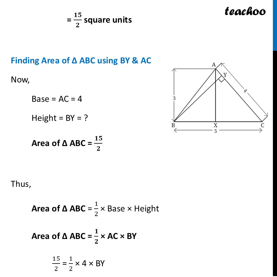 part 3 - Application 1: Finding Missing Lengths (The "Two Bases" Trick) - Applications of Area of Triangle Formula - Chapter 7 Class 8 - Area (Ganita Prakash II) - Class 8 (Ganita Prakash - 1, 2 & Old NCERT)