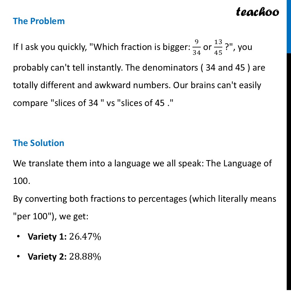 part 4 - Why are Percentages needed? - Uses of Percentages - Chapter 1 Class 8 - Fractions in Disguise (Ganita Prakash II) - Class 8 (Ganita Prakash - 1, 2 & Old NCERT)