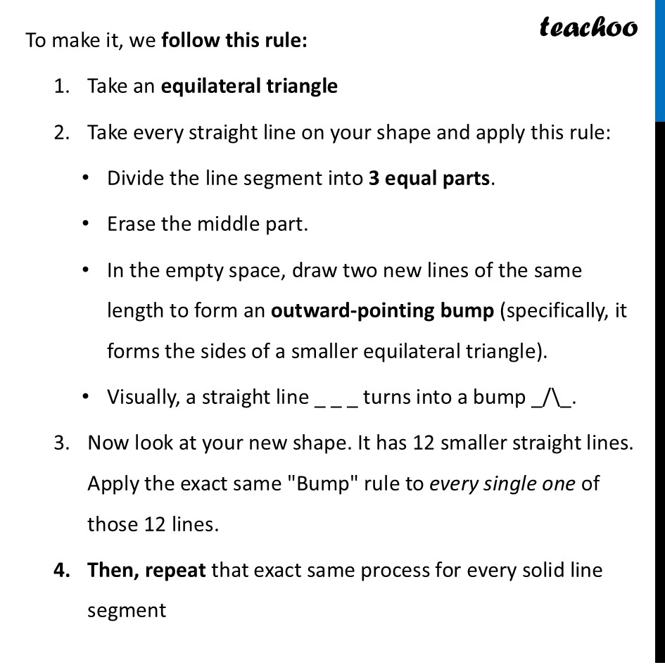 part 2 - Koch Snowflake - Koch Snowflake - Chapter 4 Class 8 - Exploring Some Geometric Themes (Ganita Prakash II - Class 8 (Ganita Prakash - 1, 2 & Old NCERT)