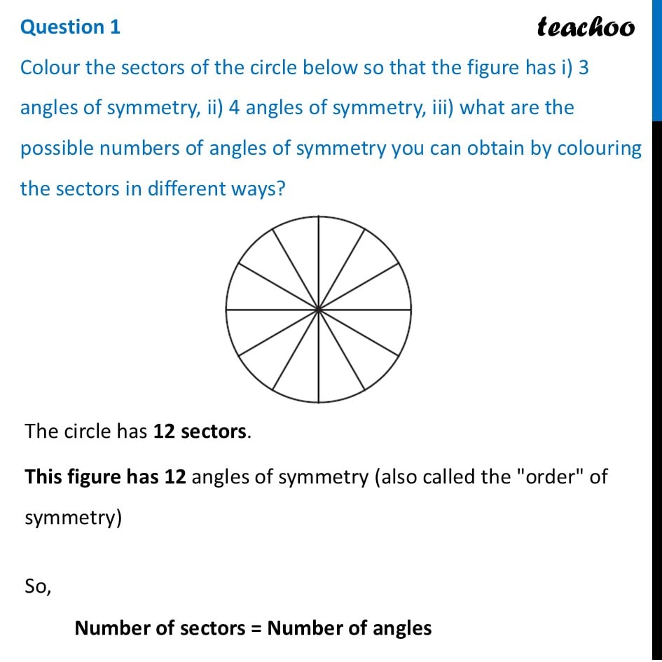 [Maths] Colour the sectors of the circle below so that the figure has - Figure it out - Page 238, 239