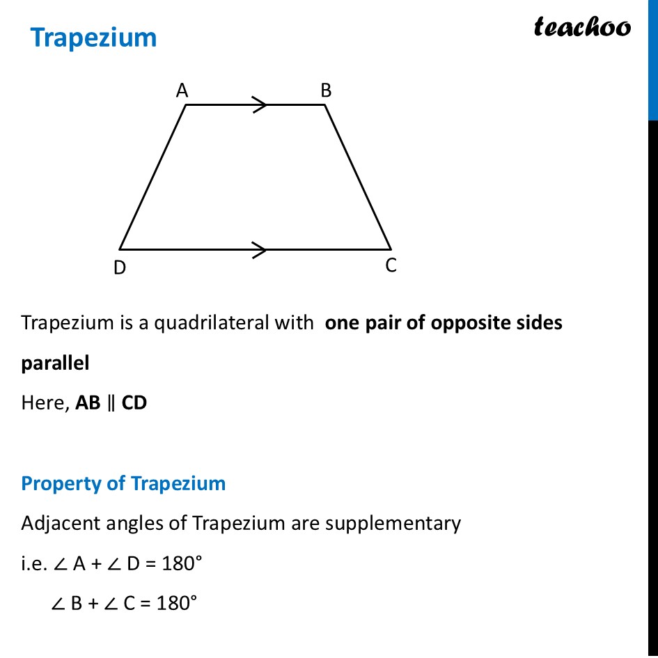 Trapezium Definition With Properties Class 8 Ganita Prakash