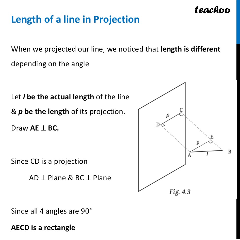 Length of a Line in Projection - Formula + Examples - Ganita Prakash - Projections