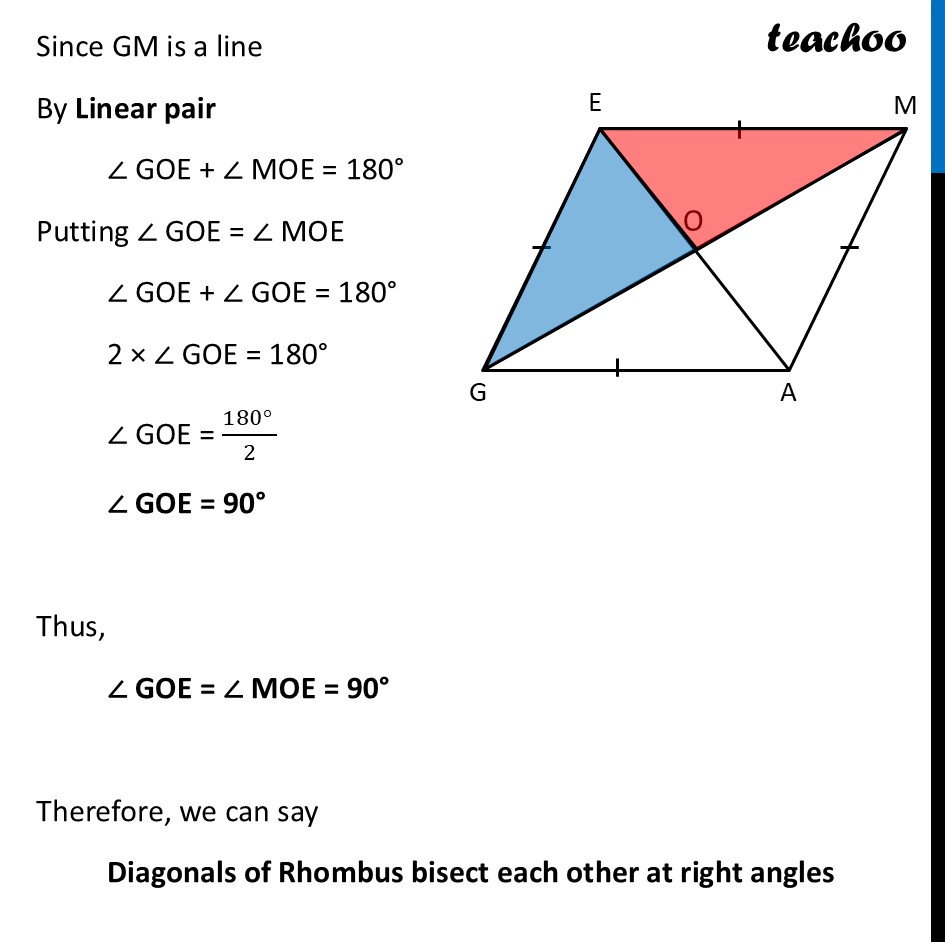 part 3 - Deduction 10 -  What can we say about angles formed by diagonals of Rhombus at point of intersection - Rhombus - Chapter 4 Class 8 - Quadrilaterals (Ganita Prakash) - Class 8 (Ganita Prakash & Old NCERT)