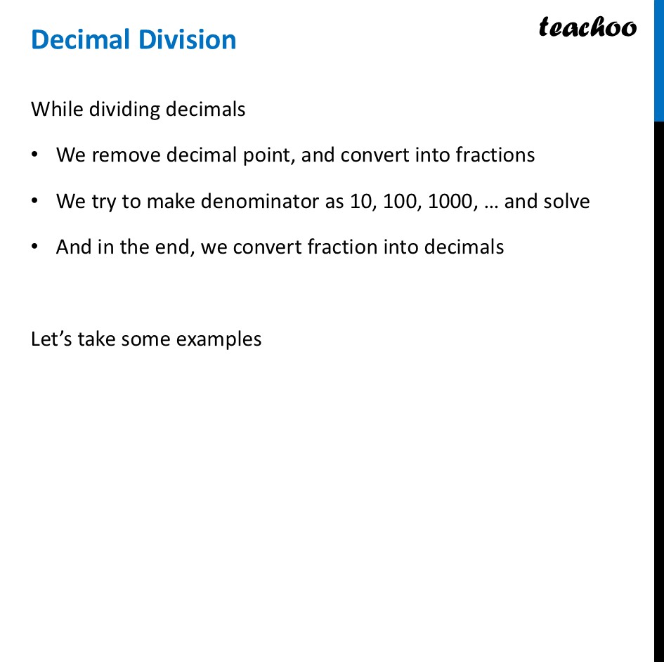Division of Decimals - Step-by-Step Explanation with 5+ Examples - Decimal Division