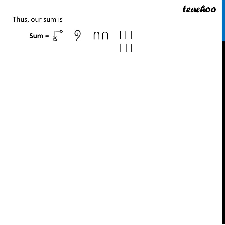 part 4 - Question 1 - Figure it out (Page 65) - Adding Egyptian Numerals - Chapter 3 Class 8 - A Story of Numbers (Ganita Prakash) - Class 8 (Ganita Prakash & Old NCERT)
