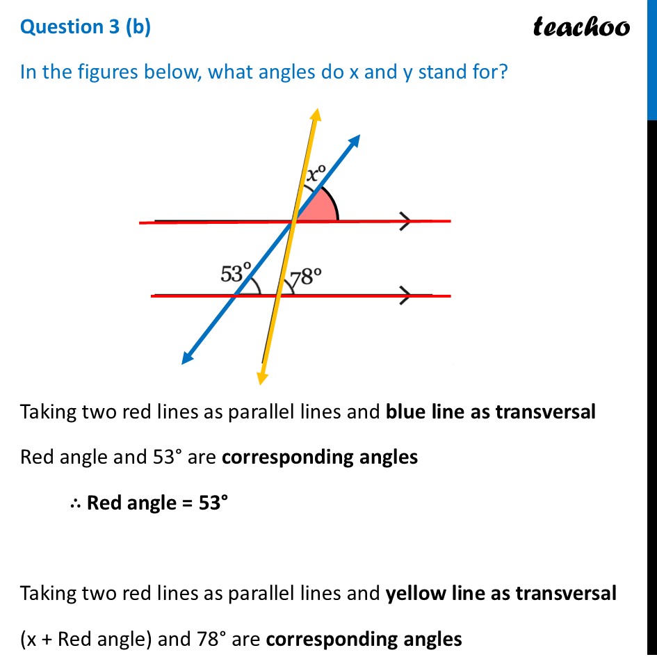 [Ganita Prakash Class 7] In figure, What angles do x and y stand for - Figure it out - Page 123, 124, 125