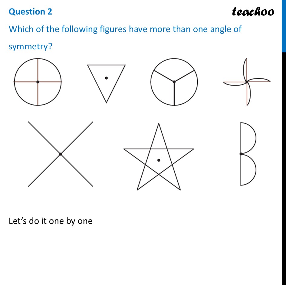 Which of the following figures have more than one angle of symmetry? - Figure it out - Page 235