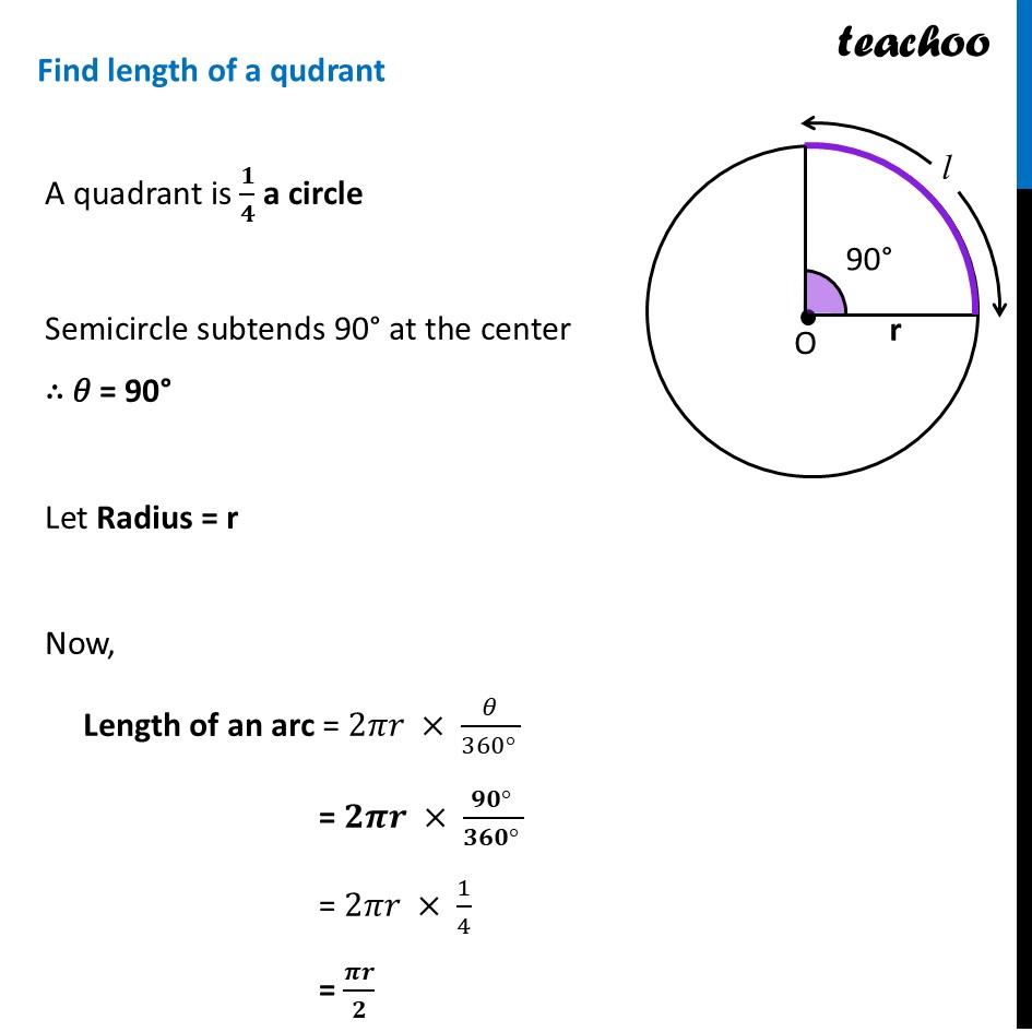 part 3 - Length of an Arc of a Circle - Length of an Arc of a Circle - Chapter 6 Class 9 - Measuring Space: Perimeter and Area (Ganita Manjar - Class 9