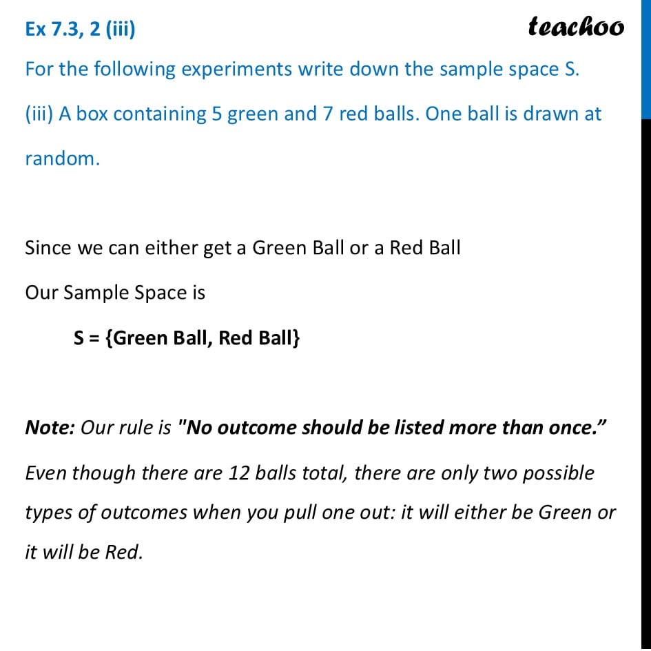 part 4 - Ex 7.3, 2 - Exercise Set 7.3 - Chapter 7 - The Mathematics of Maybe: Introduction to Probability - Class 9