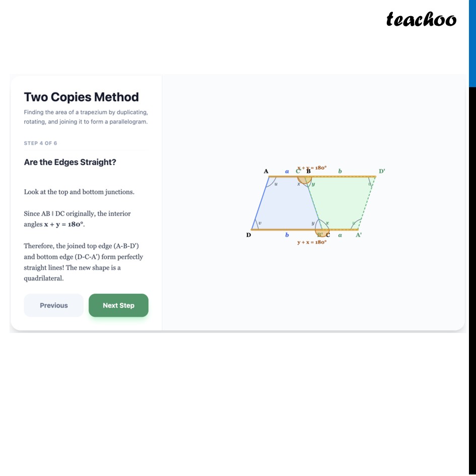 part 3 - Finding the Area Using Two Copies of the Trapezium - Area of Trapezium - Chapter 7 Class 8 - Area (Ganita Prakash II) - Class 8 (Ganita Prakash - 1, 2 & Old NCERT)