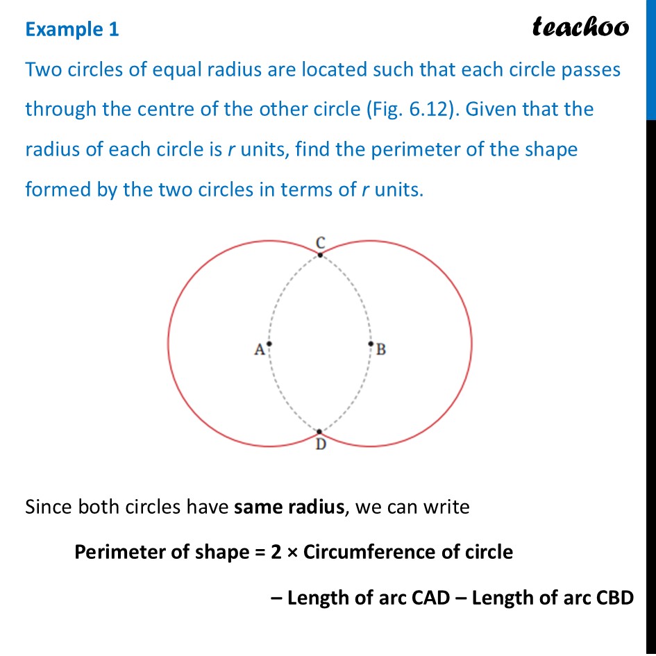 Two circles of equal radius are located such that each circle passes - Problems, Puzzles, and Paradoxes on Perimeter