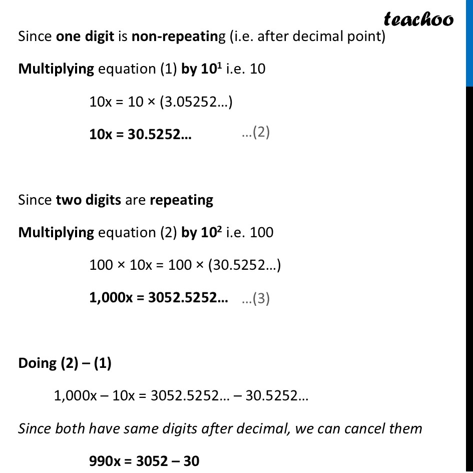 part 4 - Question 3 - End-of-Chapter Exercises - Chapter 3 Class 9 - The World of Numbers (Ganita Manjari I) - Class 9