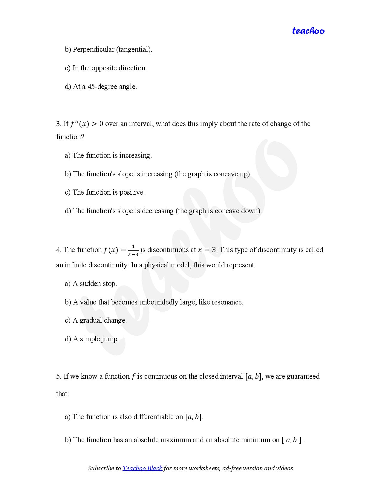 part 2 - MCQ - Worksheet 2 - Teachoo Questions - MCQs - Serial order wise - Chapter 5 Class 12 Continuity and Differentiability
