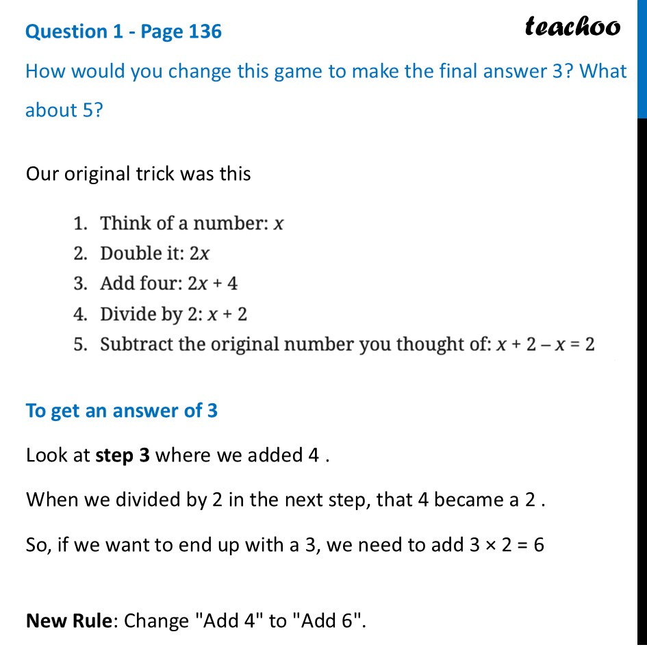 [Clss 8] How would you change this game to make the final answer 3? - ‘Think of a Number’ Tricks