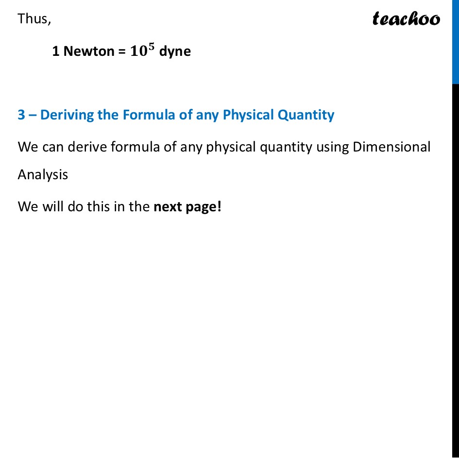 part 7 - Applications of Dimensional Analysis - Concepts - Chapter 1 - Units and Measurement - Physics Class 11