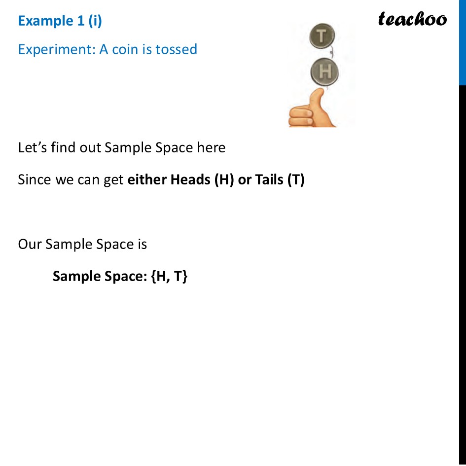 Experiment: A coin is tossed - Chapter 7 Class 9 (Ganita Manjari I) - Experimental and Theoretical Probability